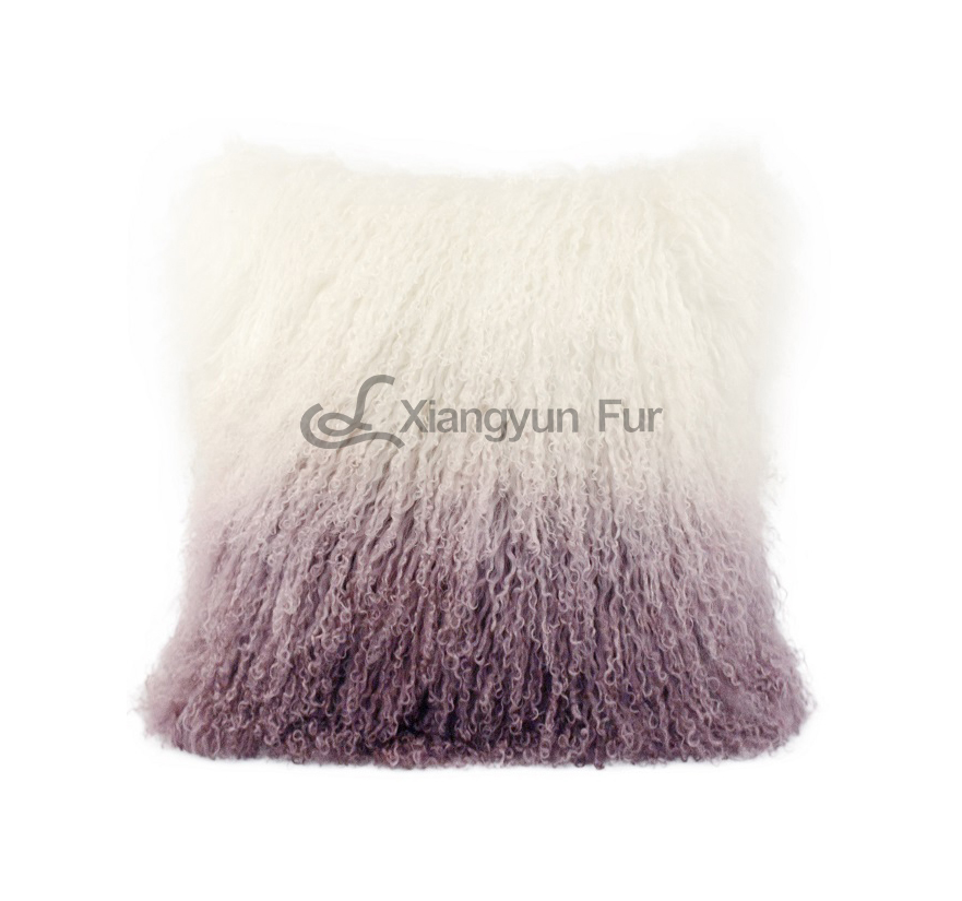 mongolian lamb fur pillow