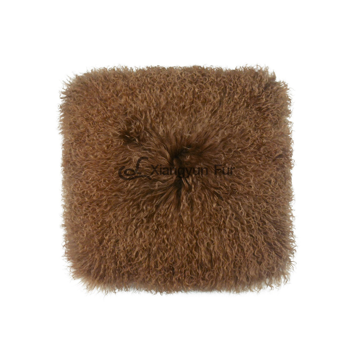 mongolian lamb fur pillow